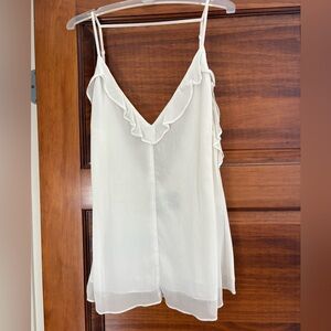 Reformation Cream Ruffle Camisole